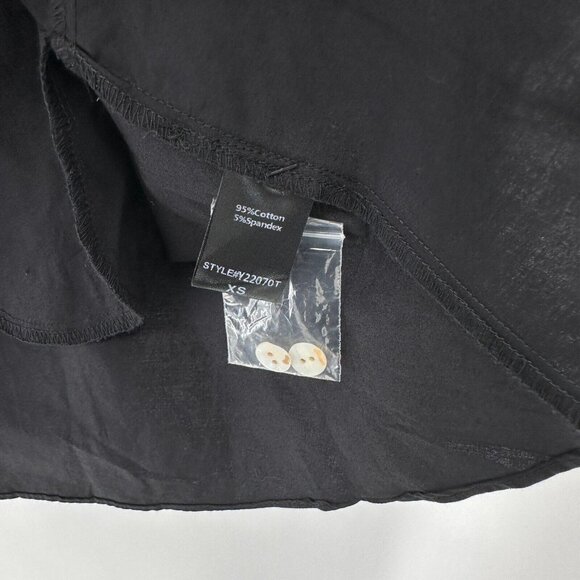 Tuckernuck Women's Black Callahan Shirt Dress Ruffle Hem Swing Style sz XS NWOT - Picture 5 of 7
